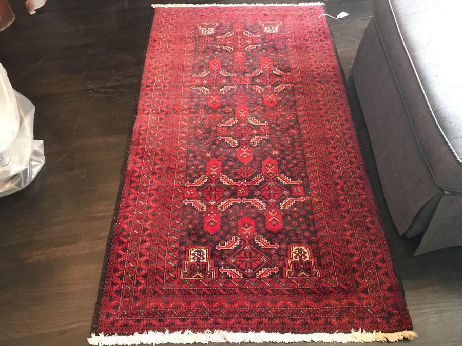 Vintage Hand Knotted Wool Persian Rug 37' X 68' [Photo 5]