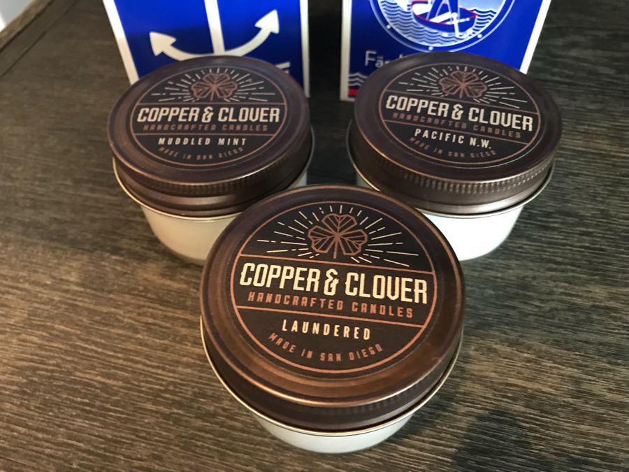 Set Of (4) New Swedish Dream Sea Salt Candles And (3) Copper & Clover Candles Retail $132 [Photo 3]