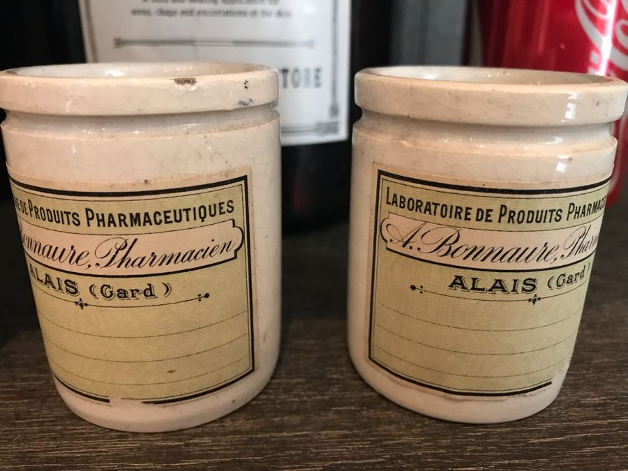 Pair Of Large Amber Medicine Bottles With (5) Smaller Medicine Bottles [Photo 9]