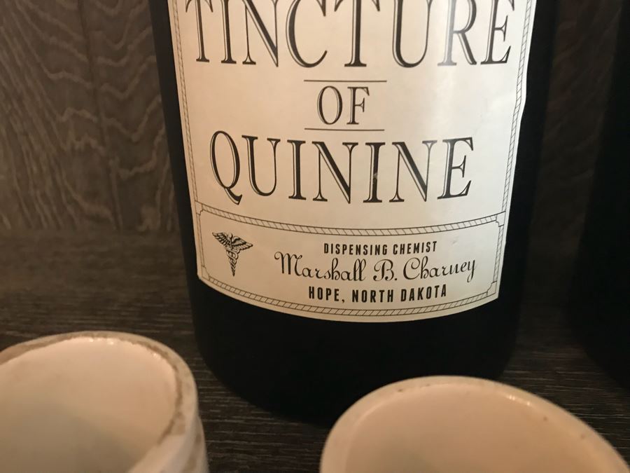 Pair Of Large Amber Medicine Bottles With (5) Smaller Medicine Bottles [Photo 5]