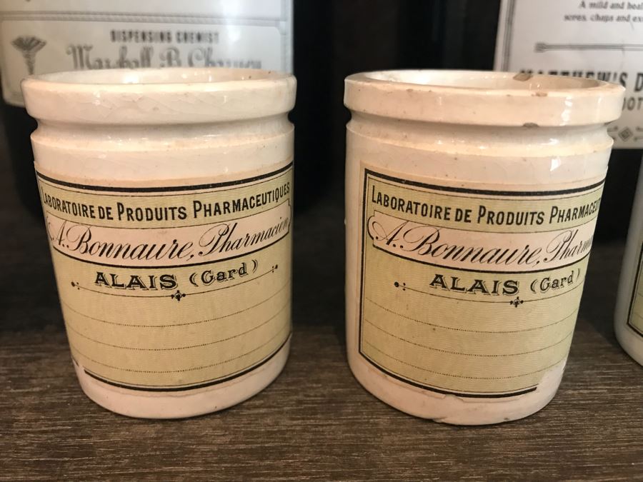 Pair Of Large Amber Medicine Bottles With (5) Smaller Medicine Bottles [Photo 8]