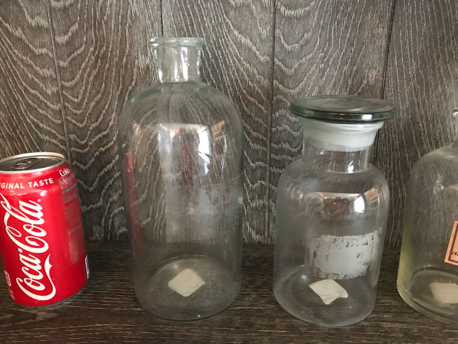 Set Of (4) Clear Glass Medicine Bottles [Photo 4]