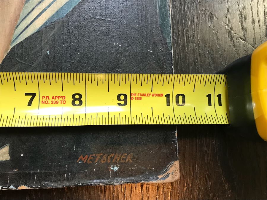 Original Vintage 1949 Sailor Portrait Oil Painting Signed By Metscher 10' X 12' [Photo 7]