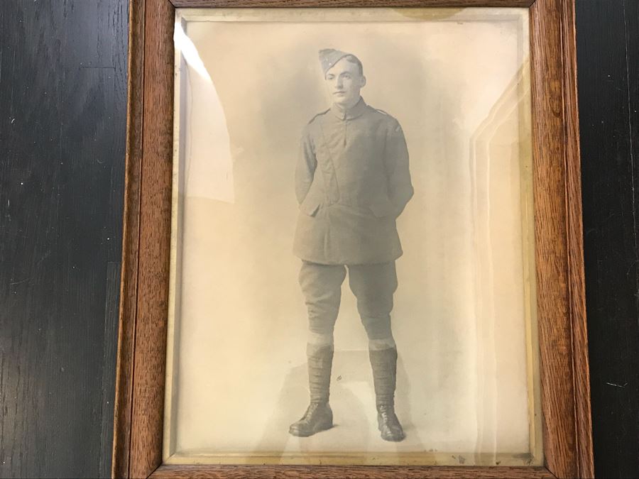 Vintage Framed Military Photograph 19' X 23' [Photo 2]