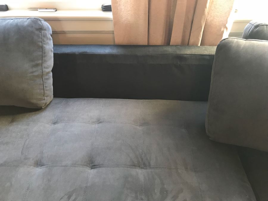 Nice Modern Upholstered Sectional Sofa With Chrome Legs 70' X 115' [Photo 14]