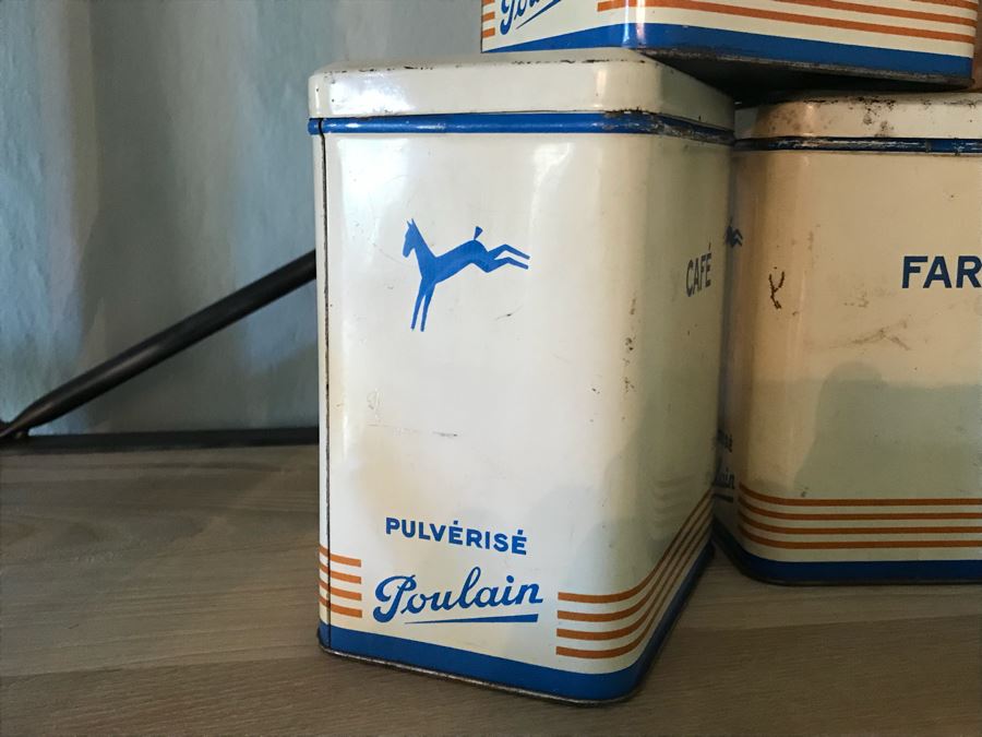 Vintage Wooden Hand Painted Rooster Nesting Boxes And (3) Vintage Tin Canisters [Photo 11]