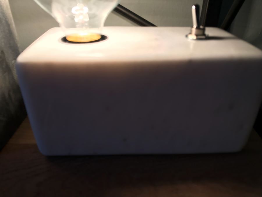 Pair Of Marble Lamps With Gold Dipped Bulbs Retail $260 [Photo 8]