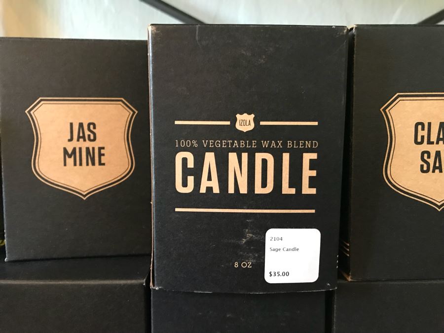 Set Of (8) New Izola Vegetable Wax Candles Retail $280 [Photo 7]