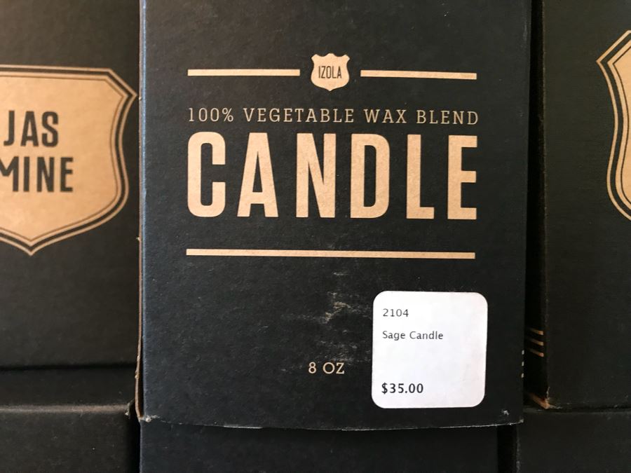 Set Of (8) New Izola Vegetable Wax Candles Retail $280 [Photo 8]