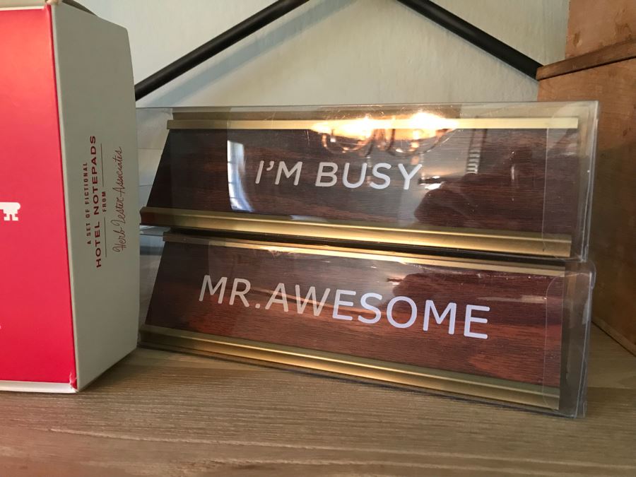 New Hotel Notepads And (4) Desk Wedge Nameplates [Photo 5]