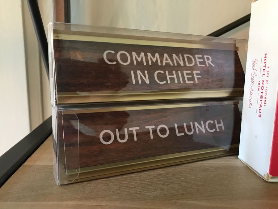 New Hotel Notepads And (4) Desk Wedge Nameplates [Photo 3]