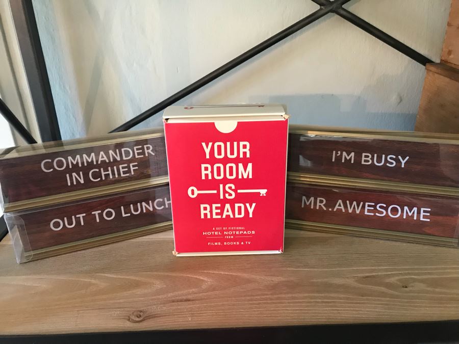 New Hotel Notepads And (4) Desk Wedge Nameplates [Photo 2]