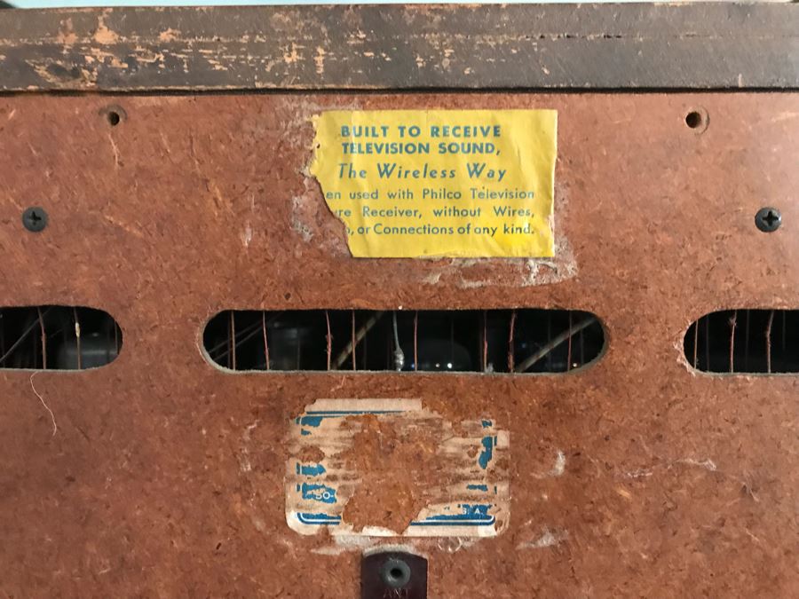 Vintage PHILCO Tube Radio Built To Receive Television Sound Needs Servicing [Photo 13]