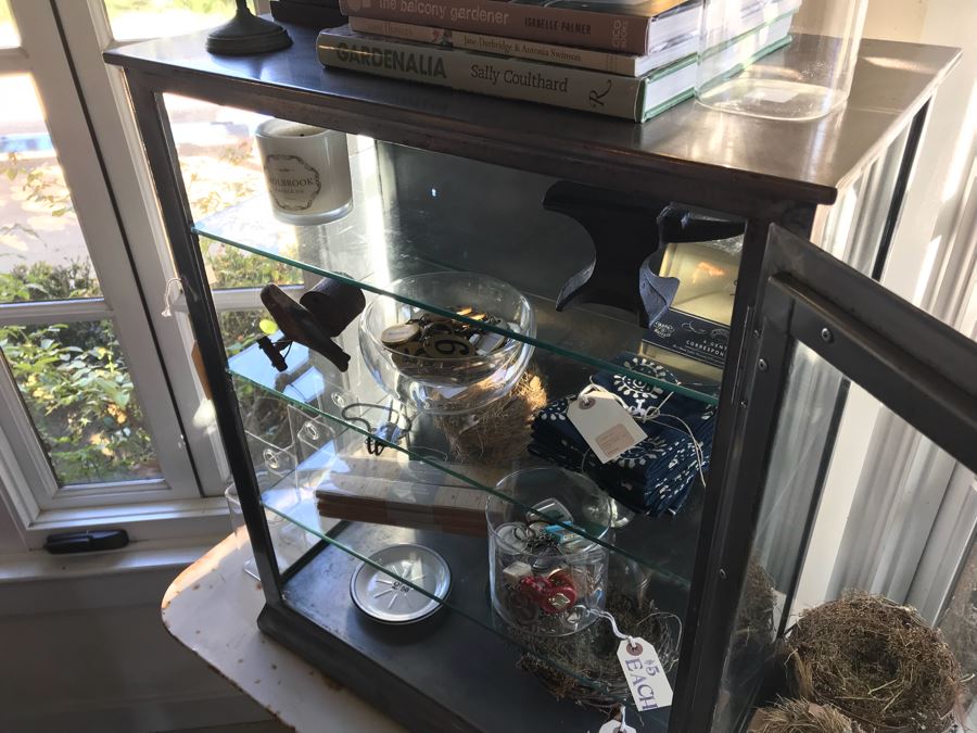 Vintage Metal Display Cabinet With Glass Front, Sides And Shelves (Sold Empty) [Photo 21]