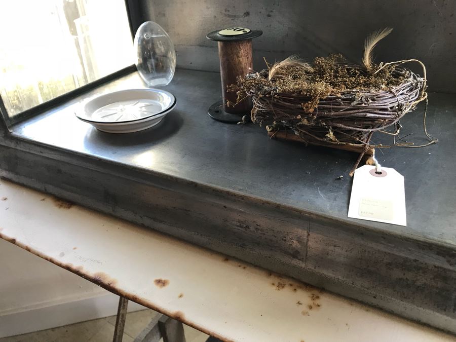 Vintage Metal Display Cabinet With Glass Front, Sides And Shelves (Sold Empty) [Photo 22]