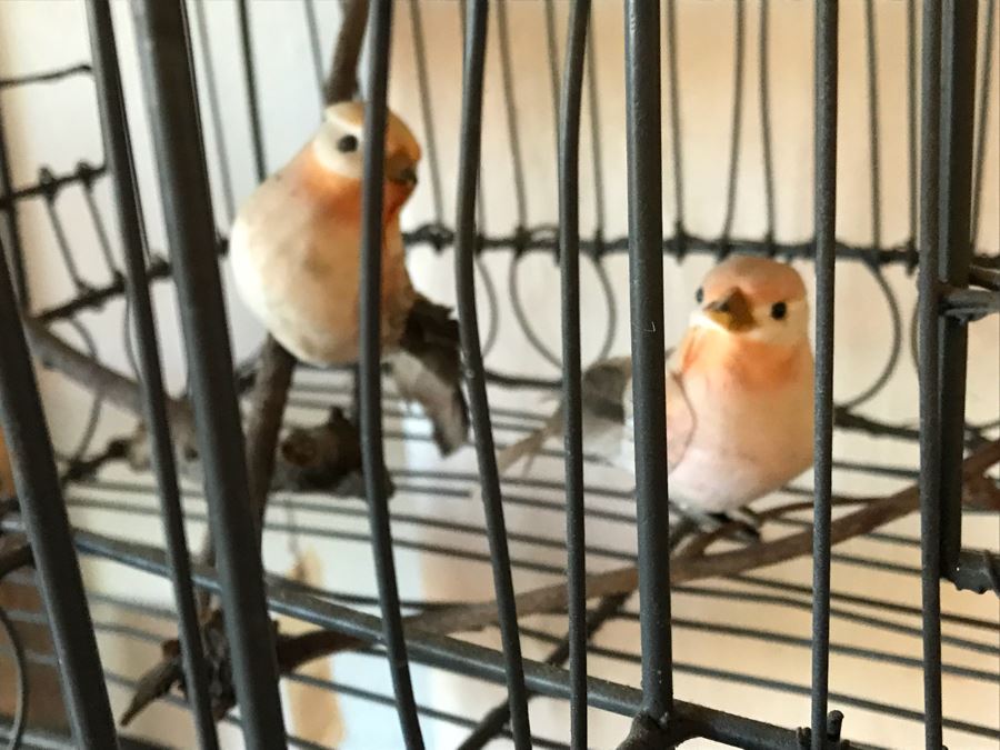 Metal Bird Cage With Vintage Metal Stand [Photo 5]