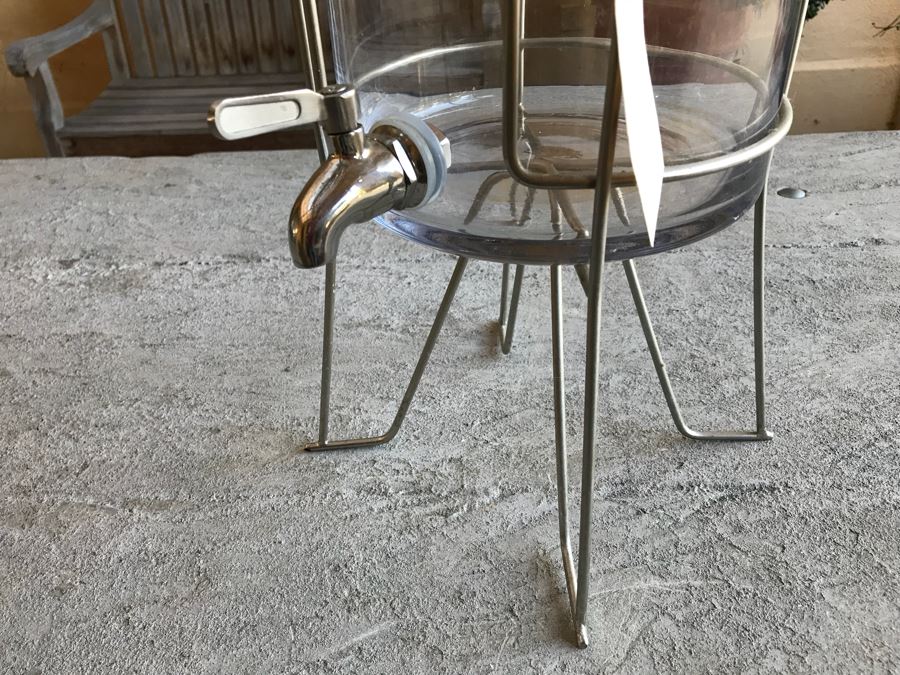 Glass Water Drink Dispenser With Metal Stand [Photo 6]