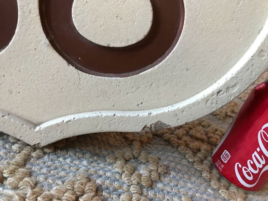 HEAVY Route 66 Concrete Sign Plaque With (4) Screw Mounts In Back [Photo 7]