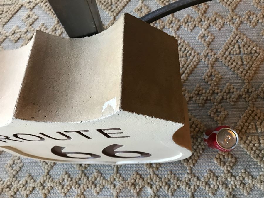 HEAVY Route 66 Concrete Sign Plaque With (4) Screw Mounts In Back [Photo 8]
