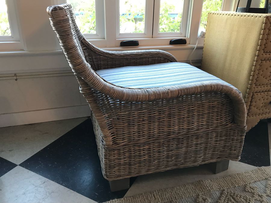 Woven Wicker Armchair Retail $475