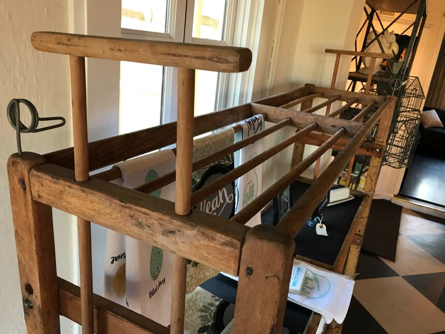 Vintage Wooden Rolling Cart (Sold Empty) [Photo 5]