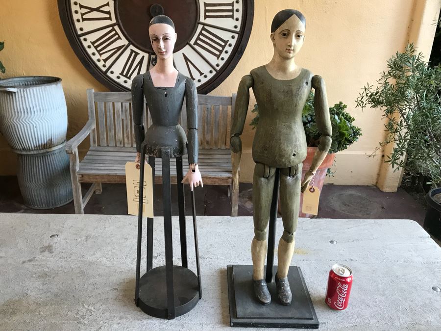 Pair Of Doll Figures On Stands [Photo 2]