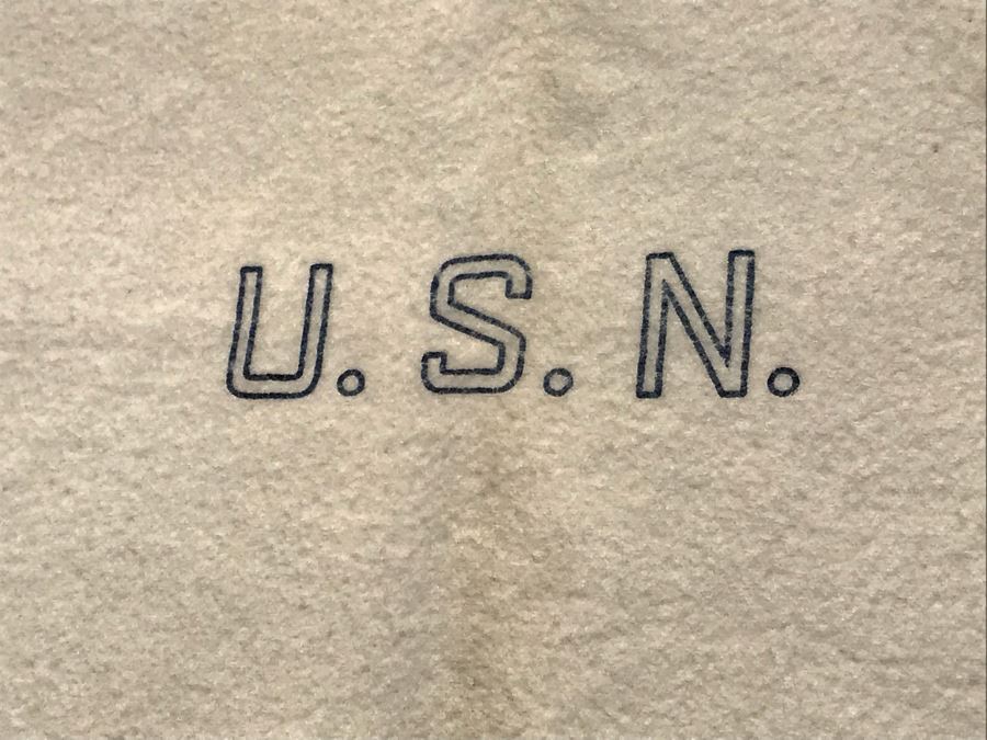 Vintage U.S.N. Navy Wool Blanket [Photo 5]