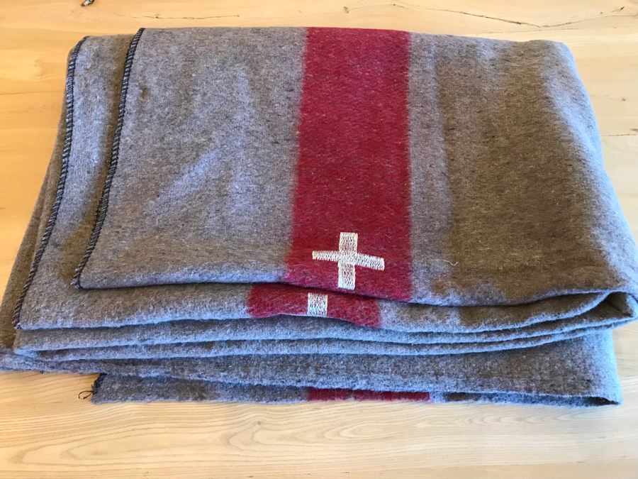 Vintage Swiss Wool Blanket Retail $225 (Matches Chairs In This Sale) [Photo 2]