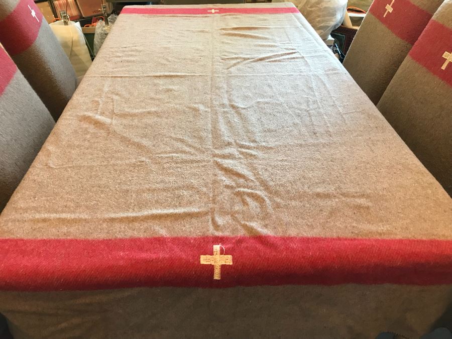 Vintage Swiss Wool Blanket Retail $225 (Matches Chairs In This Sale) [Photo 3]