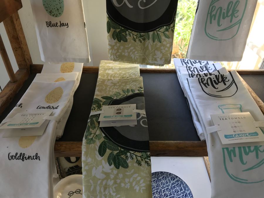 Collection Of (12) New Cotton Print Tea Towels Retail $120 [Photo 4]