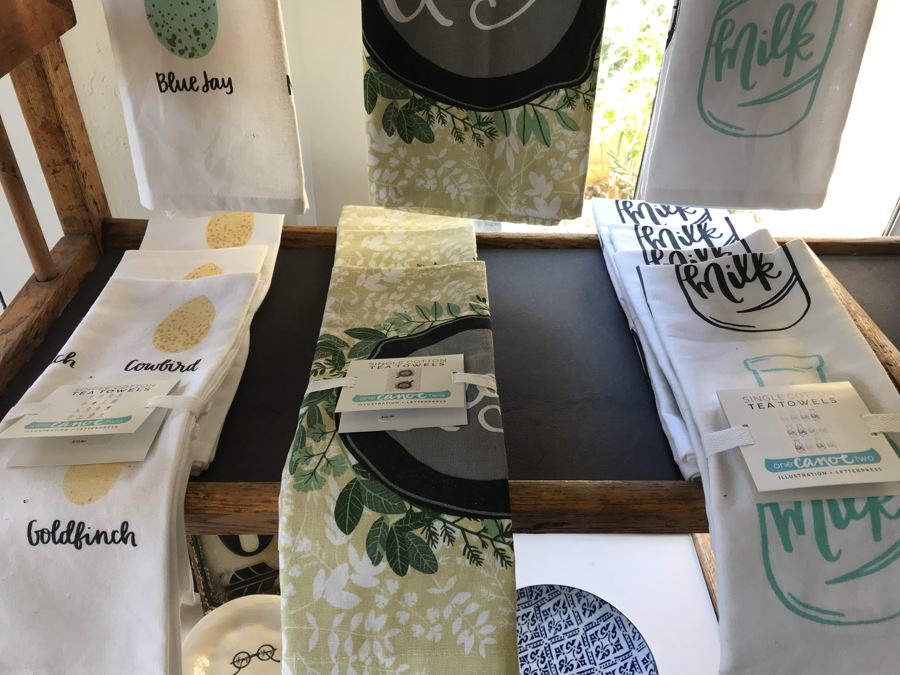 Collection Of (12) New Cotton Print Tea Towels Retail $120 [Photo 3]