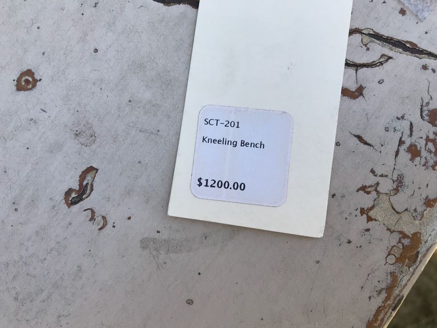 Vintage Shabby Chic Church Kneeling Prayer Bench Retail $1,200 [Photo 13]