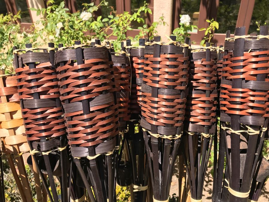 Galvanized Metal Garbage Can Filled With Outdoor TIKI Lights [Photo 6]