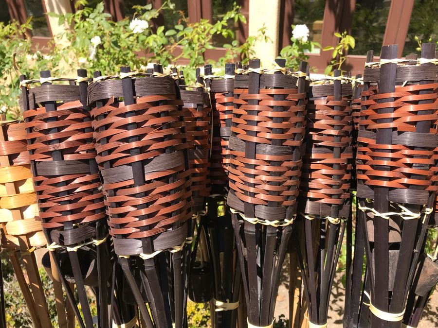 Galvanized Metal Garbage Can Filled With Outdoor TIKI Lights [Photo 5]