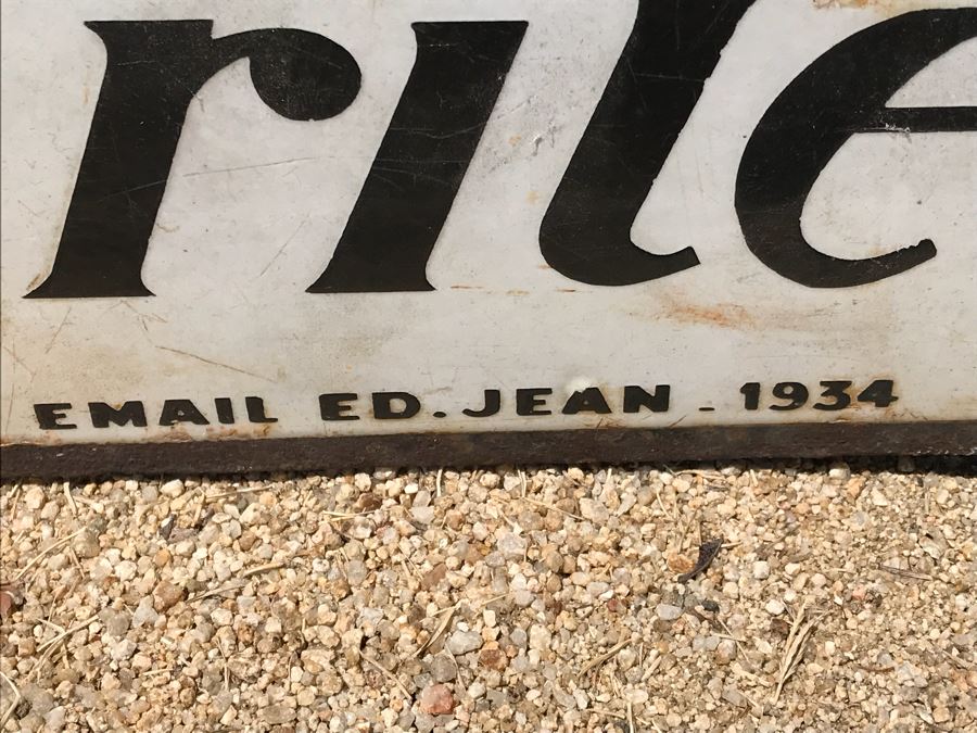 Vintage Metal Porcelain Spido French Motor Oil Advertising Sign 47' X 32' [Photo 5]