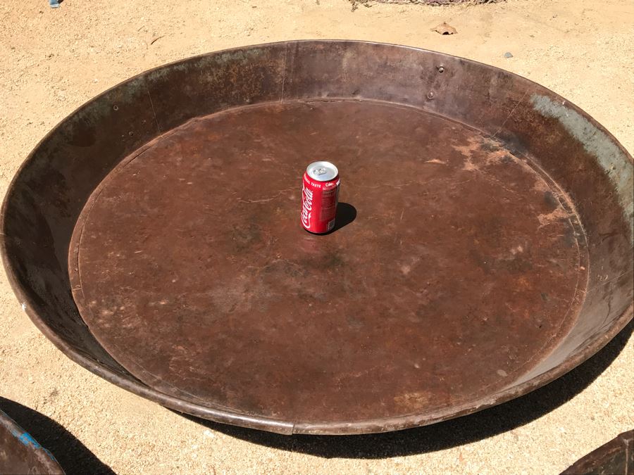 Set Of (3) Very Large Vintage Metal Pans [Photo 8]