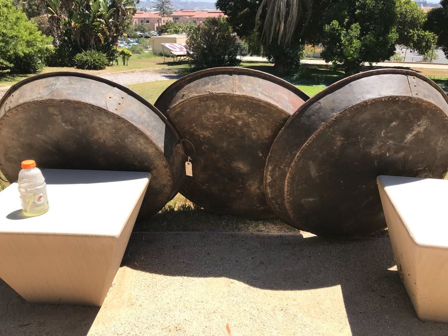 Set Of (3) Very Large Vintage Metal Pans [Photo 22]