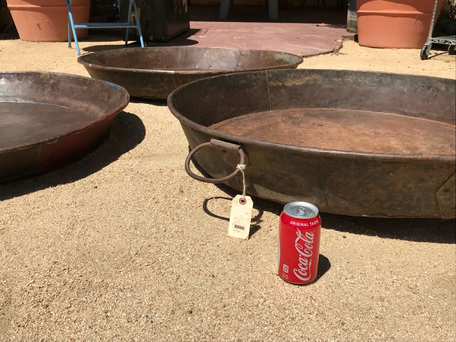 Set Of (3) Very Large Vintage Metal Pans [Photo 15]