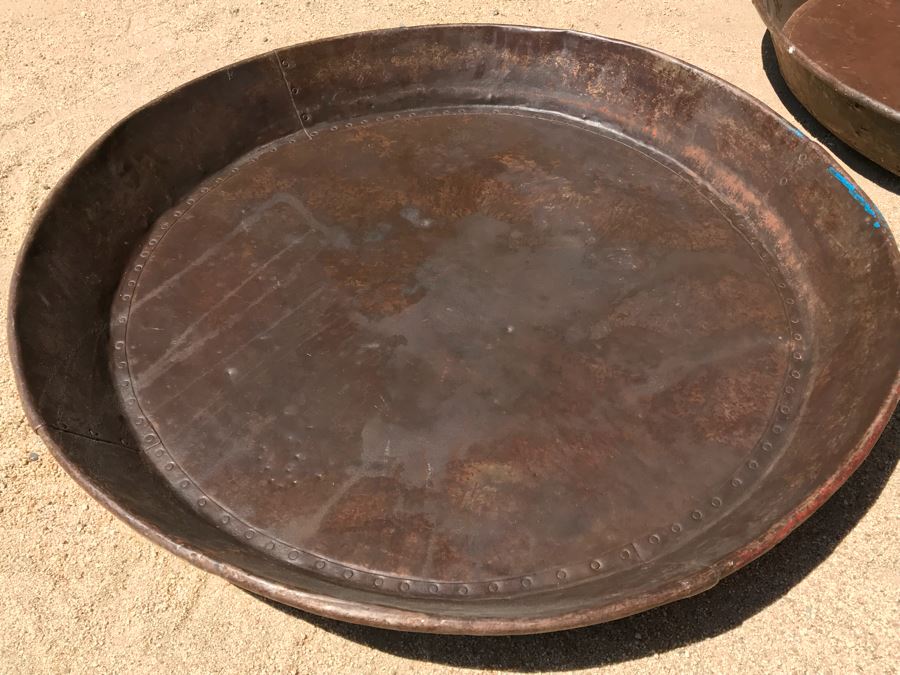 Set Of (3) Very Large Vintage Metal Pans [Photo 10]