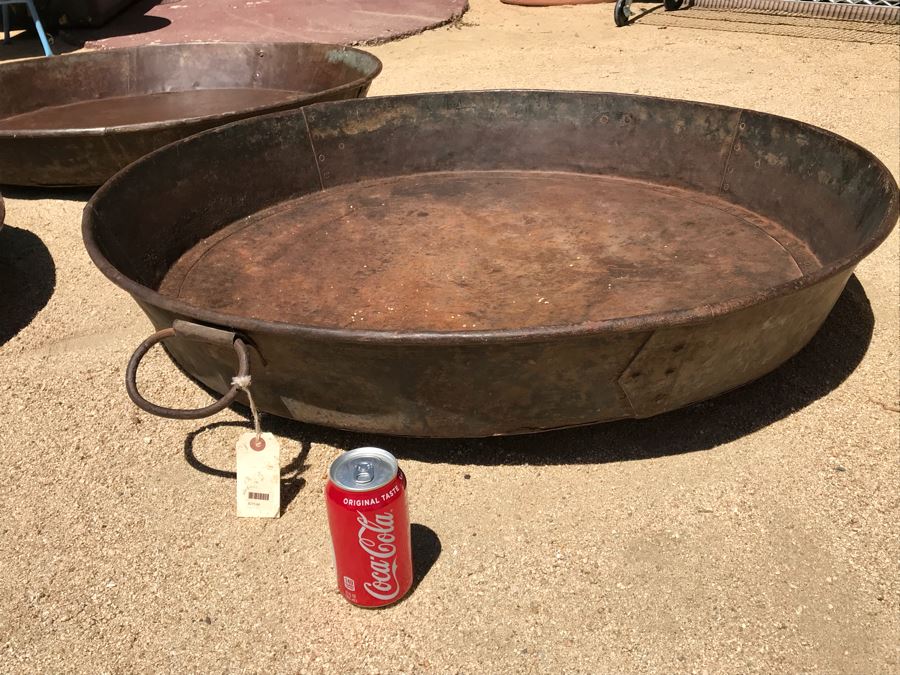 Set Of (3) Very Large Vintage Metal Pans [Photo 16]
