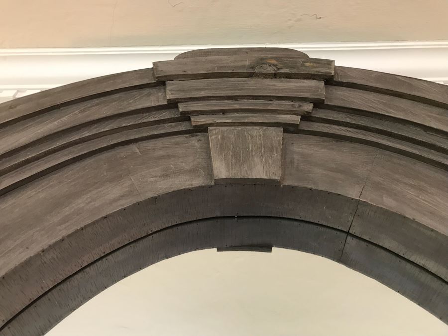 Large Painted Wood Architectural Mirror [Photo 4]