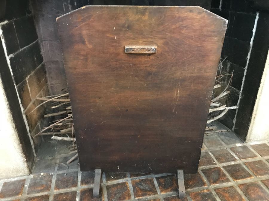 Vintage Wooden Fireplace Screen Barley Twist Design 53'W [Photo 4]