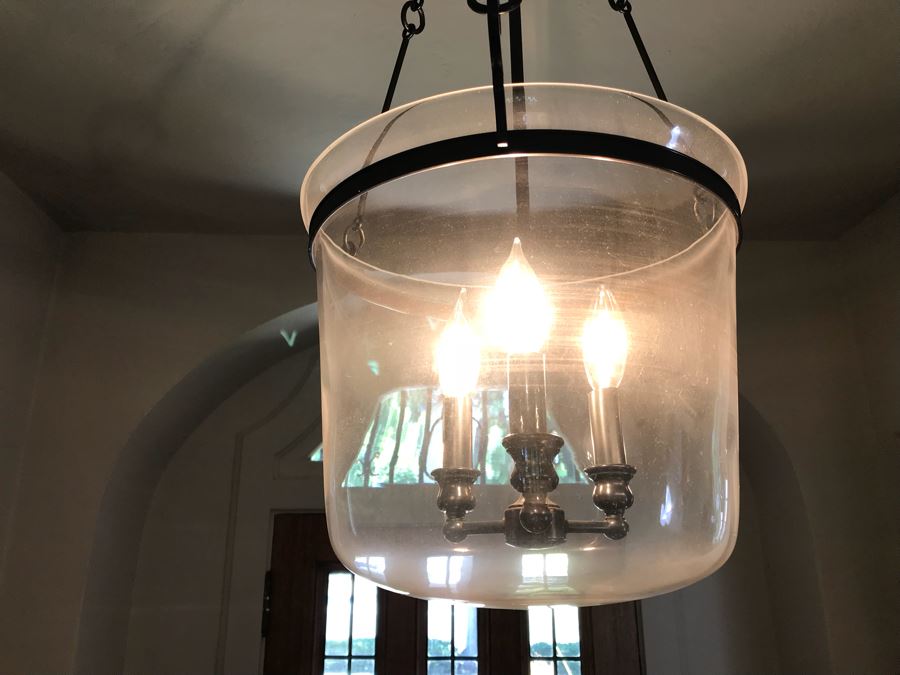 Clear Glass 3-Light Chandelier Light Fixture [Photo 4]