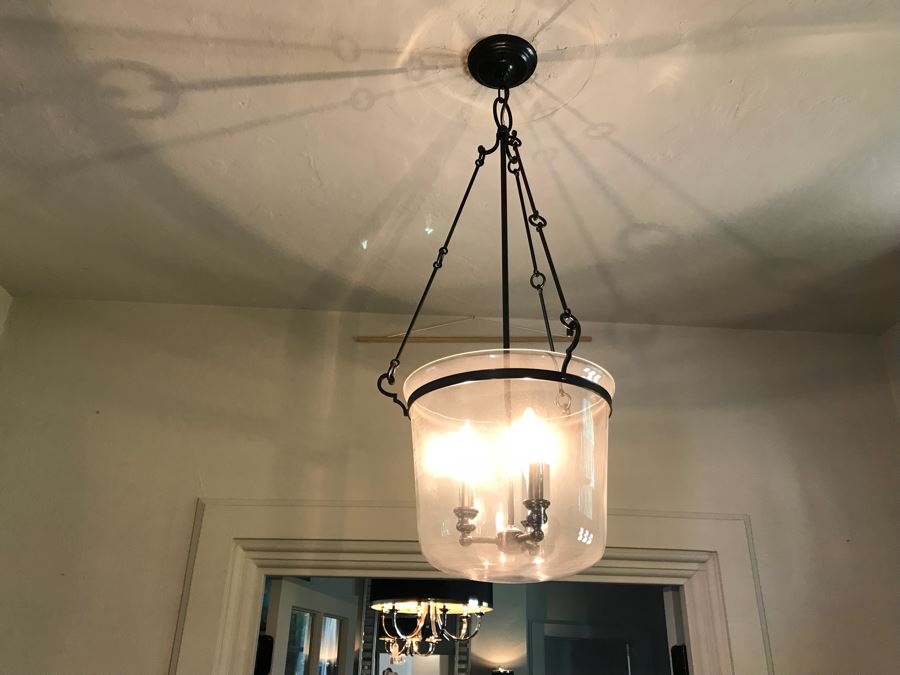 Clear Glass 3-Light Chandelier Light Fixture [Photo 3]