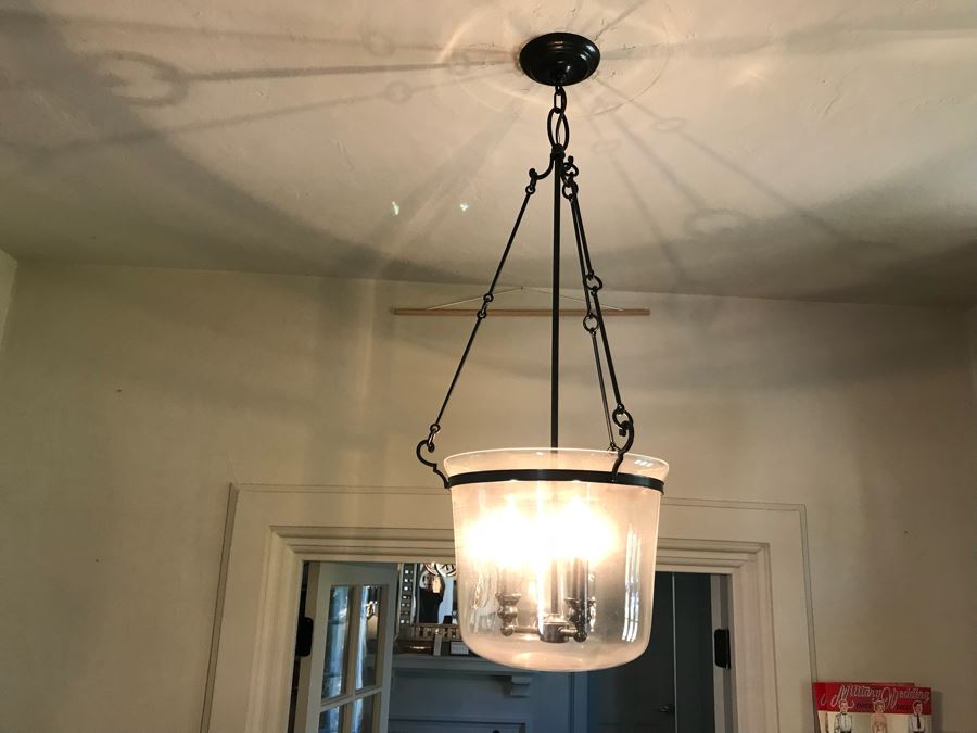 Clear Glass 3-Light Chandelier Light Fixture [Photo 2]