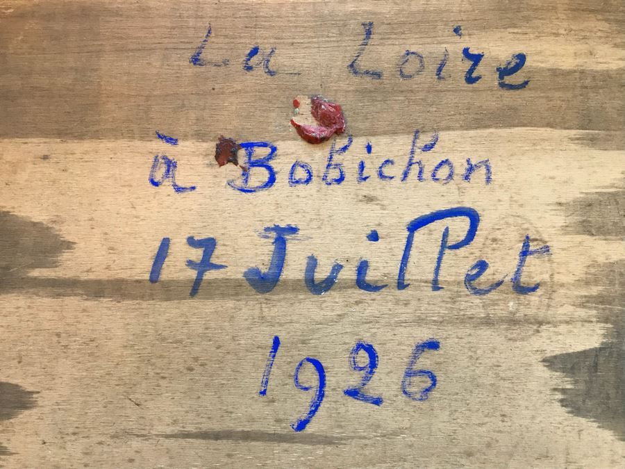 Vintage 1926 French Plein Air Oil Painting On Board Signed Lower Right Retail $650 [Photo 10]