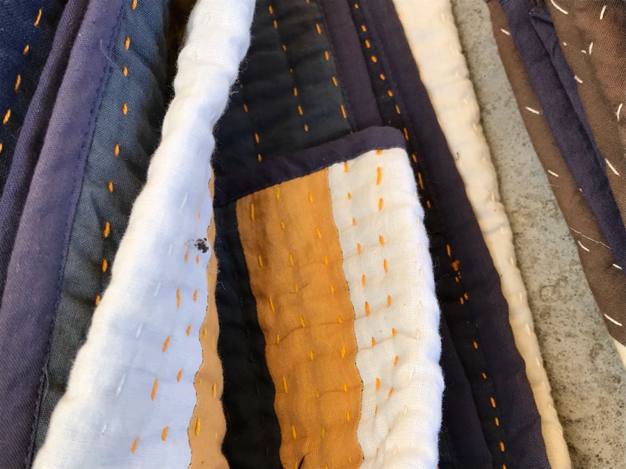 Pair Of Caravan Kantha Stitched Throws Retail $300 [Photo 6]