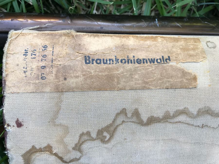 Vintage German School Pull Down Map Braunkohlenwald [Photo 2]
