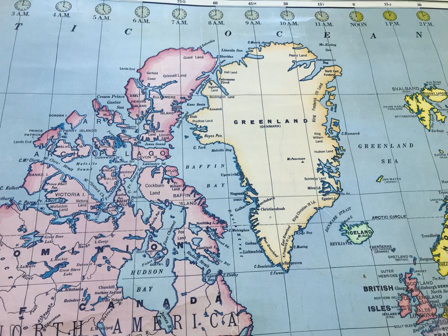 Vintage School Pull Down Map CRAM's Political Map Of World [Photo 10]