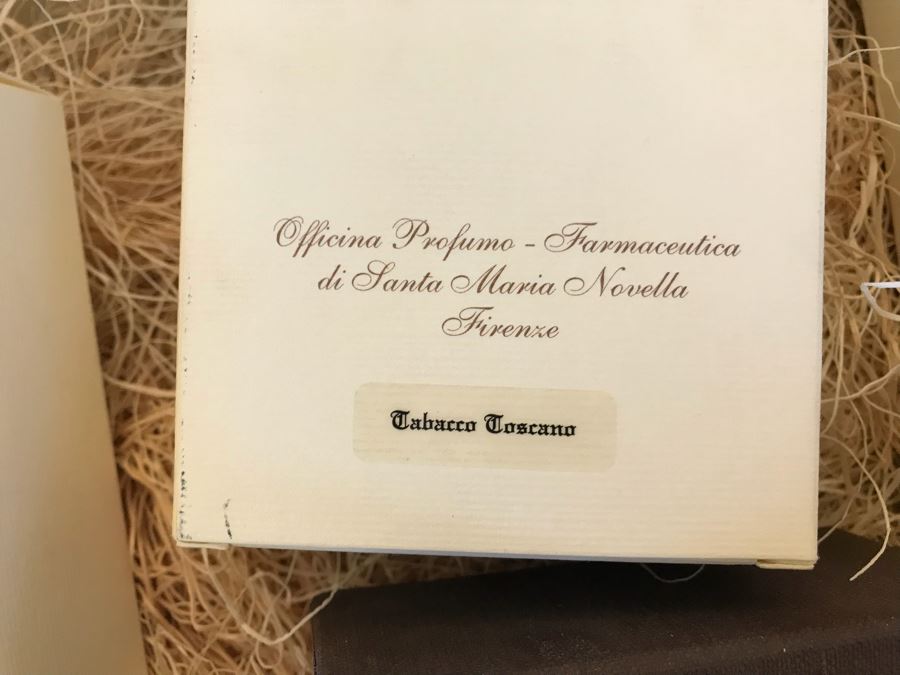 Santa Maria Novella Firenze Gift Box With Cologne, Bubble Bath, Candle And Tabacco Toscano Soap Retails $300 [Photo 5]